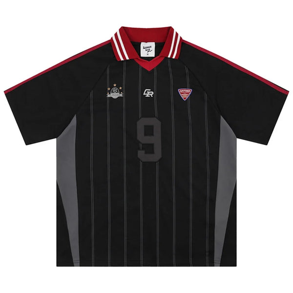 Vintage Y2K Striped Polo Soccer Jersey