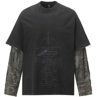 Vintage Y2K Target Graphic Long Mock Sleeve Top — vista frontale