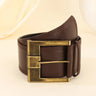 Vintage Y2K Ultra Wide Square Buckle Faux Leather Belt