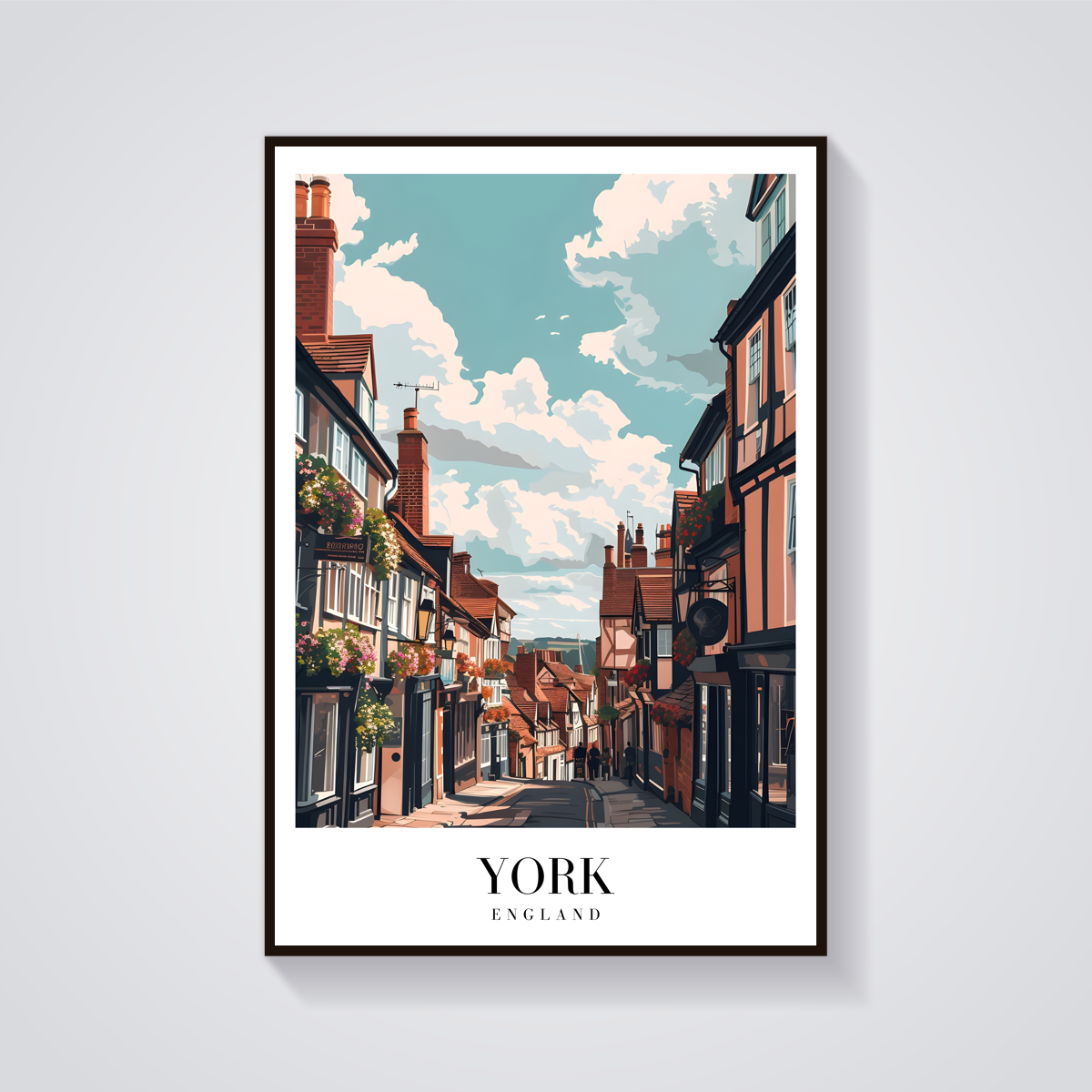 Vintage York Street Poster — vista posteriore