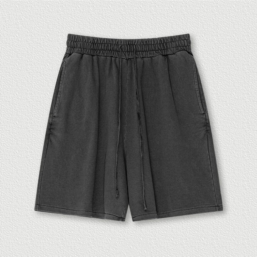 Washed Distressed Cotton Y2K Shorts — dettaglio