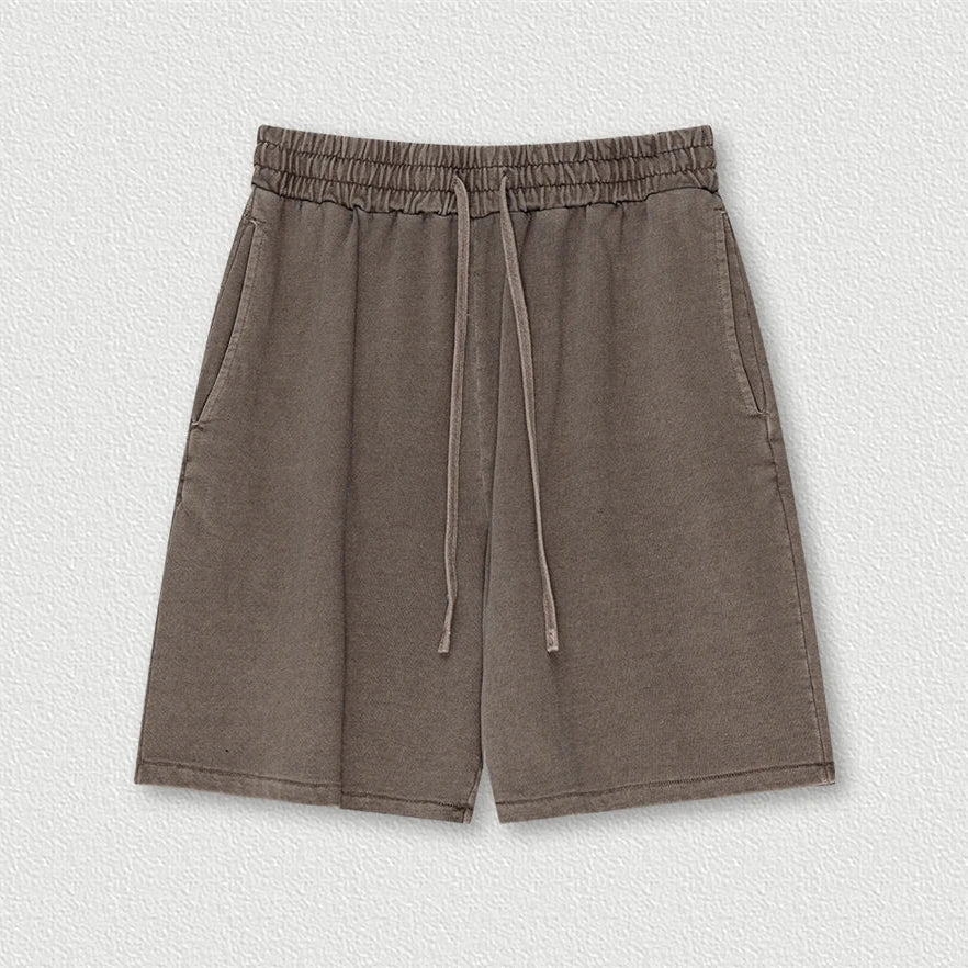 Washed Distressed Cotton Y2K Shorts — dettaglio della stampa