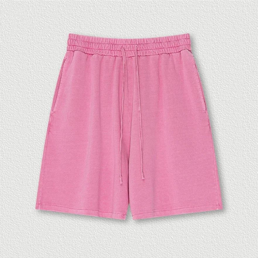 Washed Distressed Cotton Y2K Shorts — vista laterale