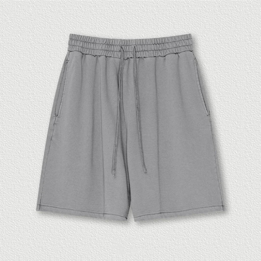 Washed Distressed Cotton Y2K Shorts — dettaglio del tessuto