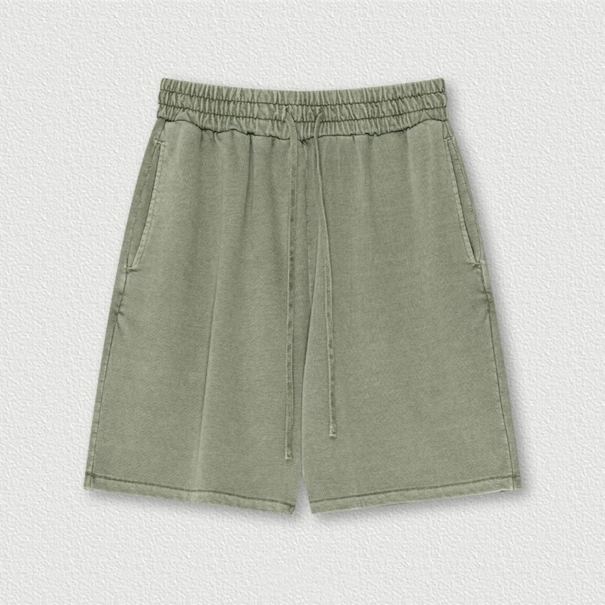 Washed Distressed Cotton Y2K Shorts — vista posteriore