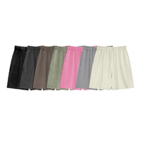 Washed Distressed Cotton Y2K Shorts — vista posteriore