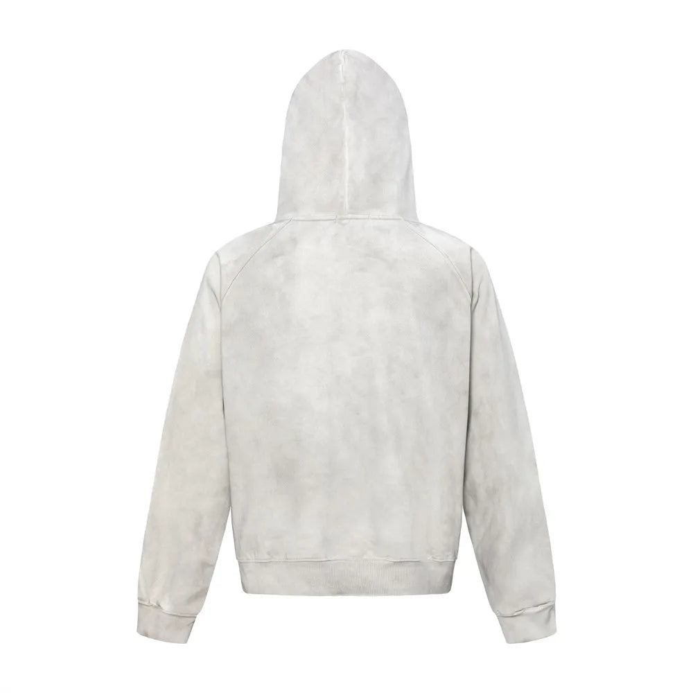Washed Y2K Distressed Graphic Print Hoodie — vista laterale