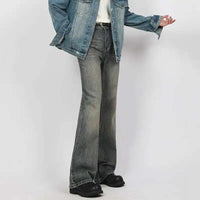 Washed Y2K Mens Slight Flare Denim Jeans — in alternativa