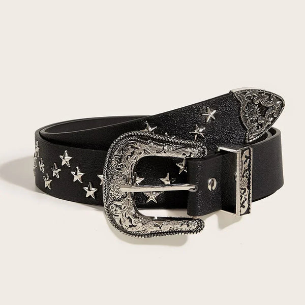 Western Y2K Cowboy Buckle Belt — vista frontale
