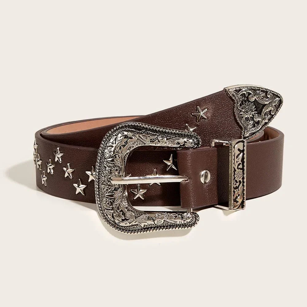 Western Y2K Cowboy Buckle Belt — vista posteriore
