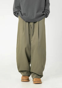 Wide Leg Curved Y2K Parachute Trousers — dettaglio del tessuto
