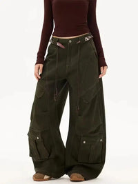 Wide Leg Y2K Baggy Womens Multi Pocket Cargo Jeans — in alternativa
