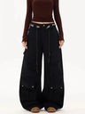 Wide Leg Y2K Baggy Womens Multi Pocket Cargo Jeans