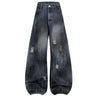 Wide Leg Y2K Distressed Denim Barrel Jeans