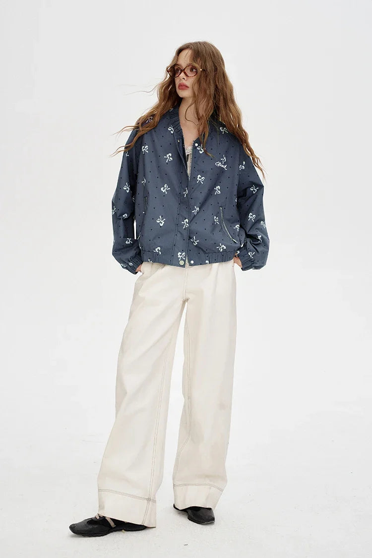 Windbreaker Y2K Minimalist Block Baseball Bomber Jacket — vista posteriore