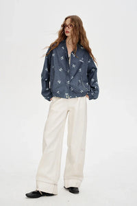 Windbreaker Y2K Minimalist Block Baseball Bomber Jacket — vista posteriore
