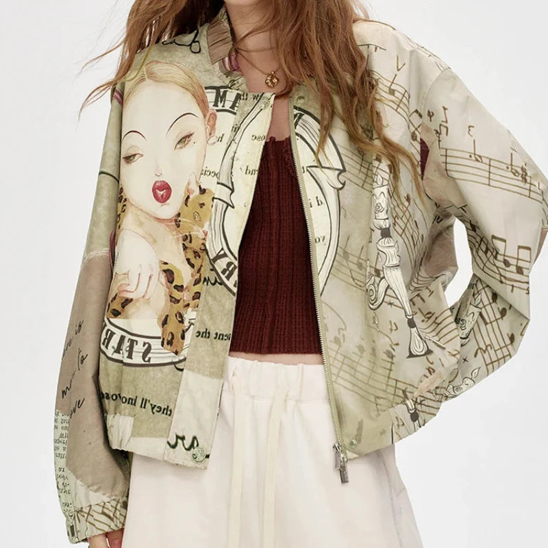 Windbreaker Y2K Minimalist Block Baseball Bomber Jacket — dettaglio del tessuto