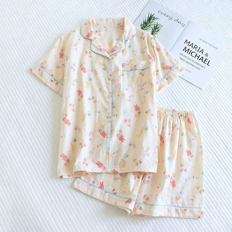 Women Y2K Cotton Pyjama Set — vista posteriore