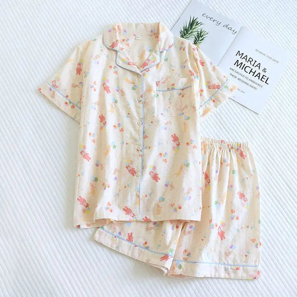 Women Y2K Cotton Pyjama Set