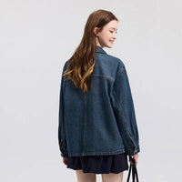 Womens Y2K Elegant Spring Denim Jacket — vista laterale