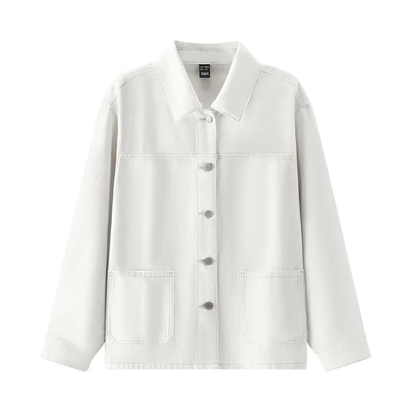 Womens Y2K Elegant Spring Denim Jacket — vista frontale