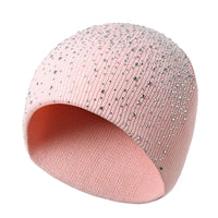 Womens Y2K Rhinestone Beanie — vista posteriore