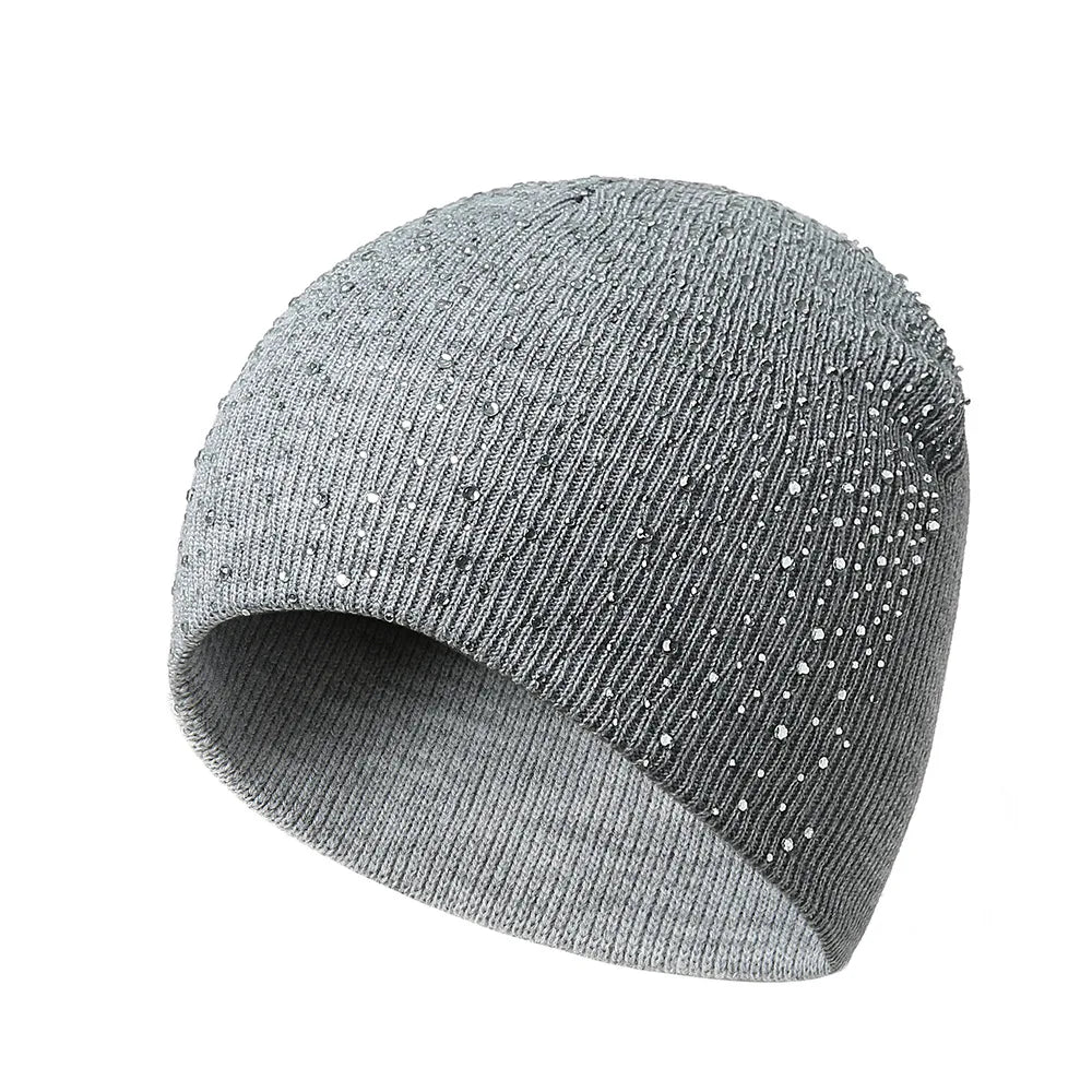 Womens Y2K Rhinestone Beanie — dettaglio