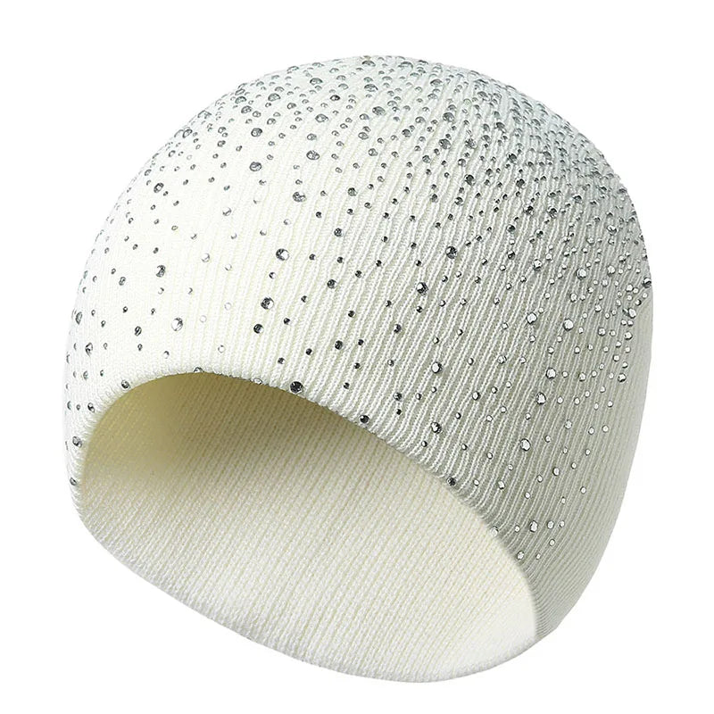Womens Y2K Rhinestone Beanie — in alternativa