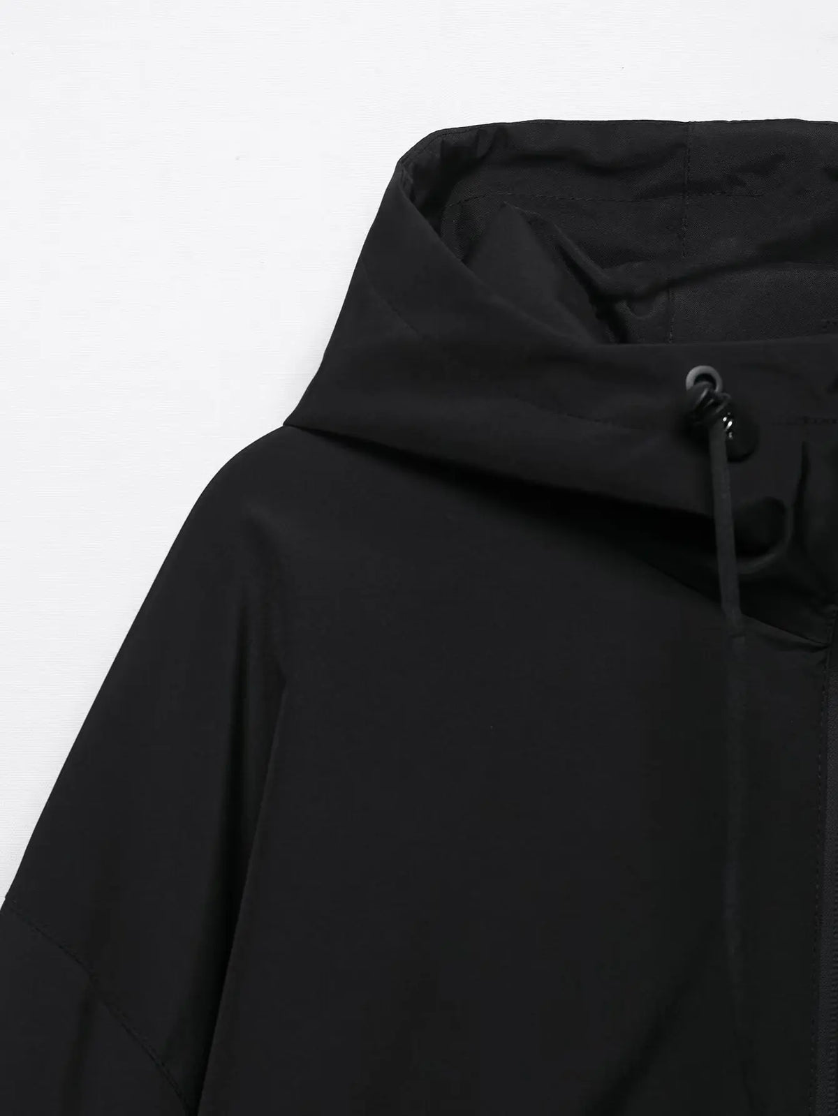 Womens Y2K Solid Hooded Pullover Waterproof Jacket Coat — in alternativa