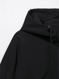 Womens Y2K Solid Hooded Pullover Waterproof Jacket Coat — in alternativa