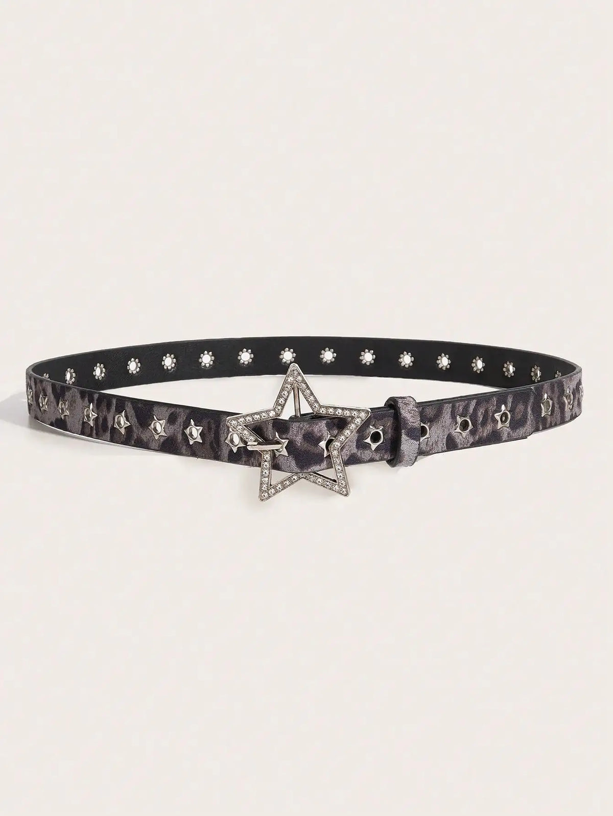 Womens Y2K Star Studded Faux Diamond Belt — dettaglio