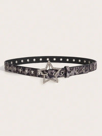 Womens Y2K Star Studded Faux Diamond Belt — dettaglio