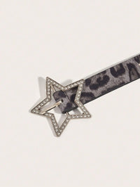 Womens Y2K Star Studded Faux Diamond Belt — in alternativa