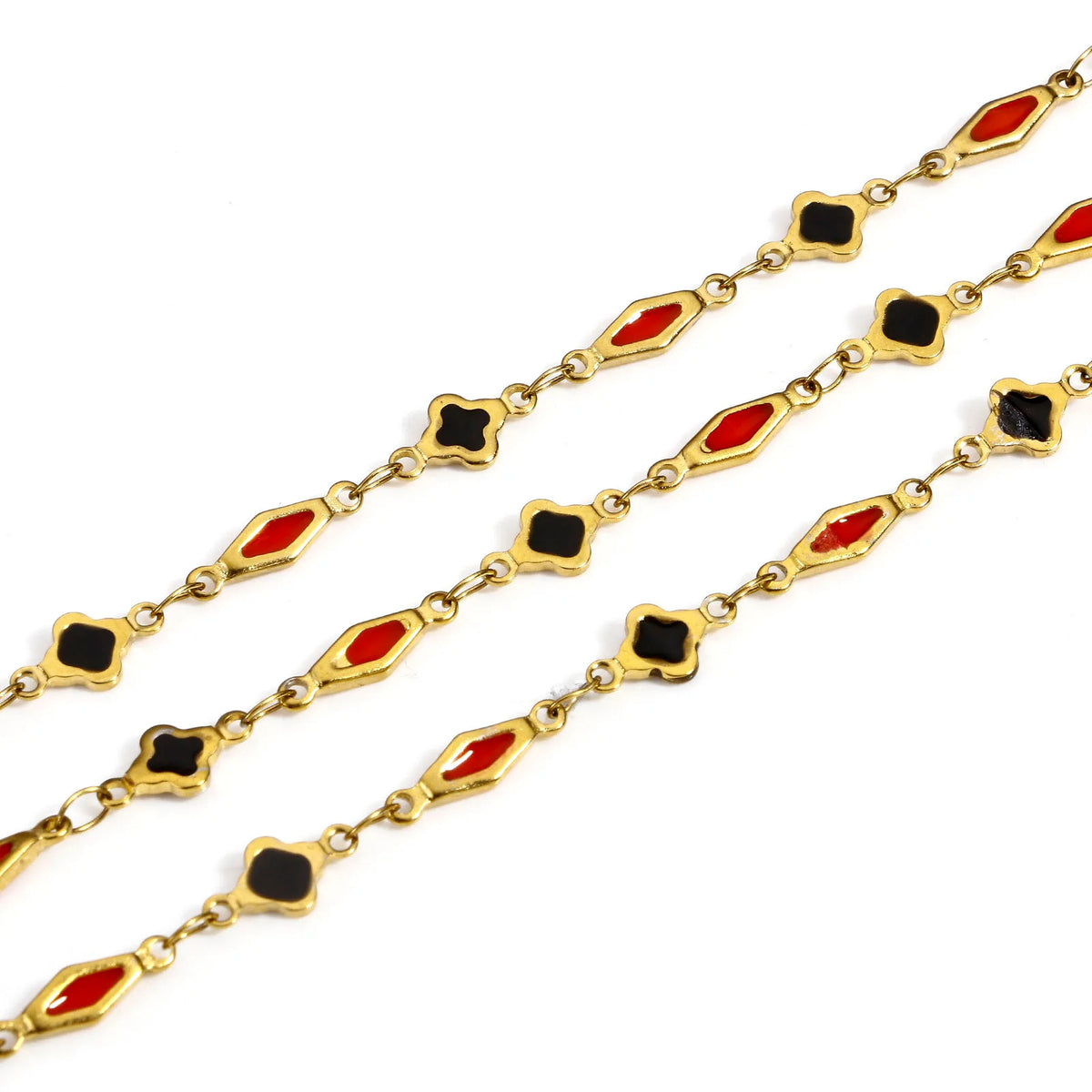 1 Meter Geometric Necklace — vista laterale