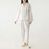 Y2K 100% Cotton Jacquard White Two Piece Set Pyjamas
