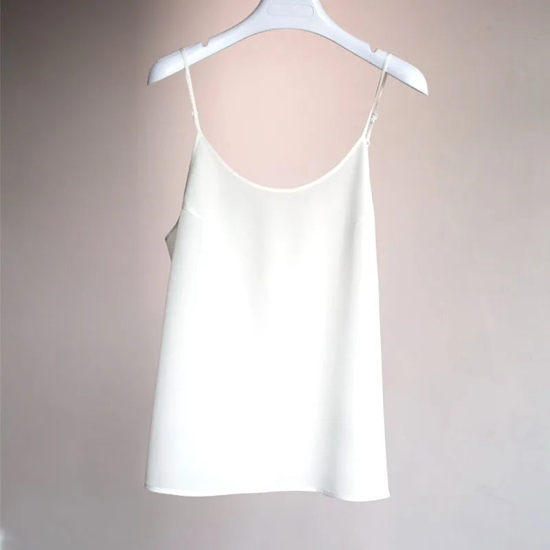 100% Mulberry Silk Camisole Top — vista posteriore