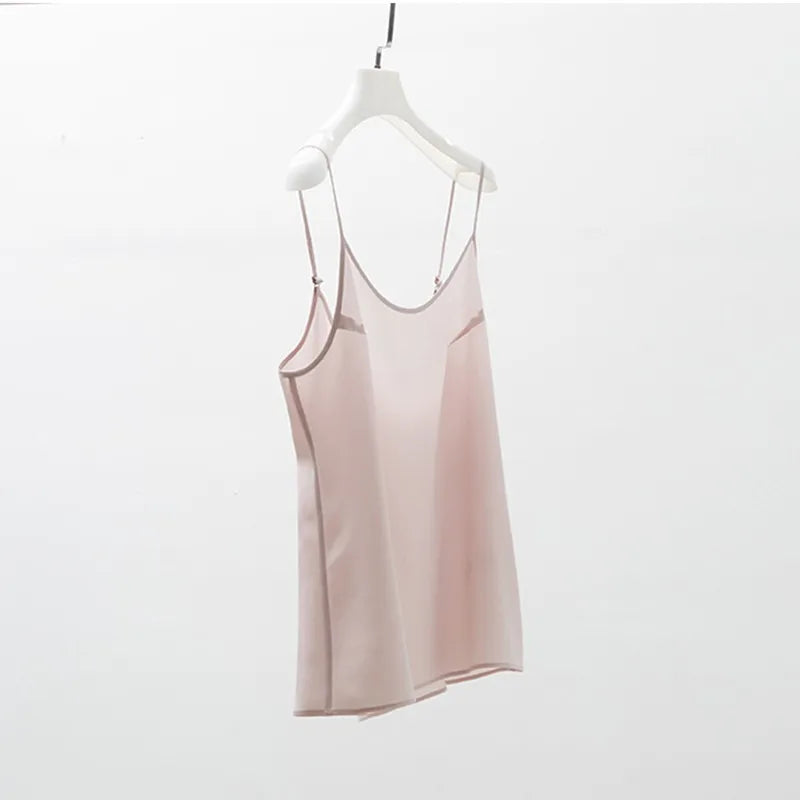 100% Mulberry Silk Camisole Top — dettaglio