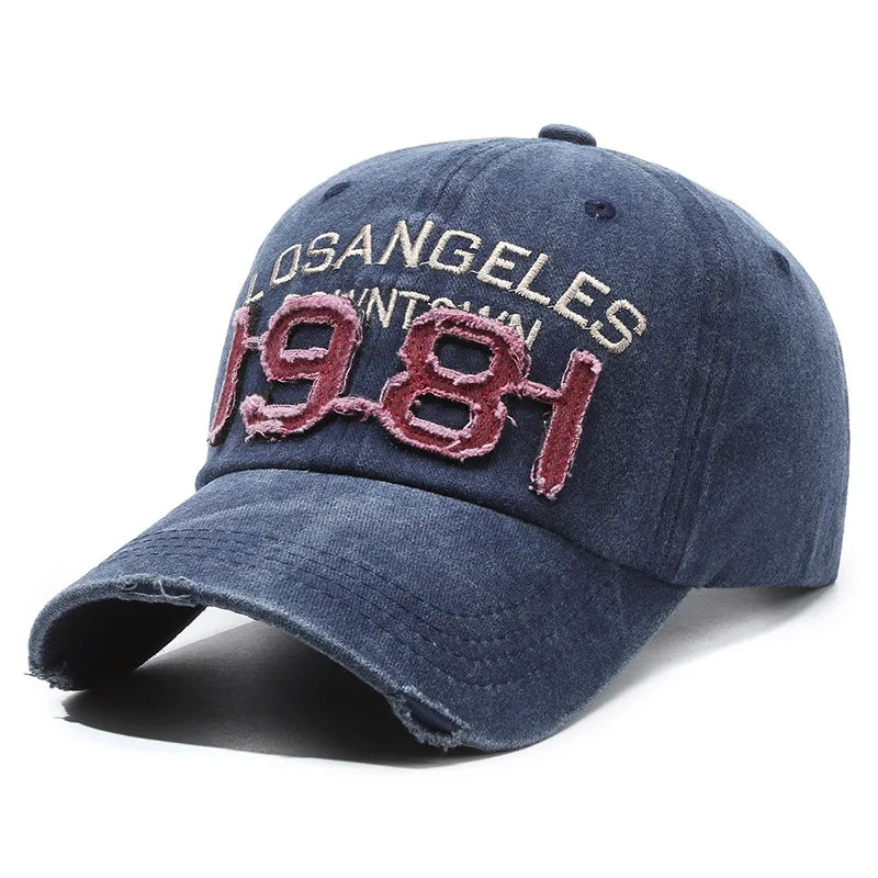 1981 LA Baseball Cap — dettaglio della stampa