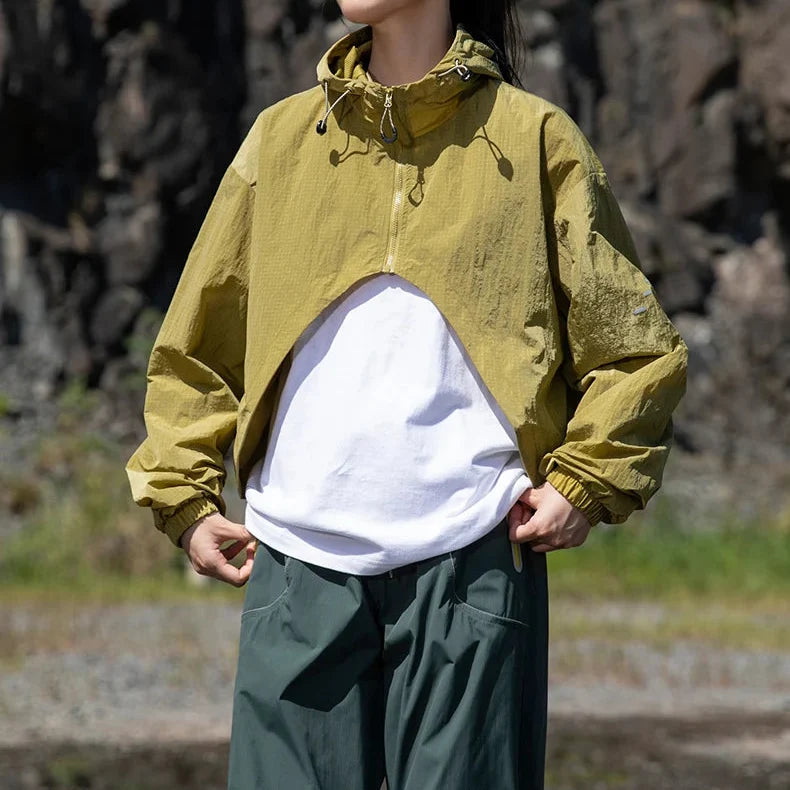 2 in 1 Waterproof Windbreaker Jacket Coat — dettaglio