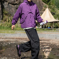 2 in 1 Waterproof Windbreaker Jacket Coat — dettaglio del tessuto
