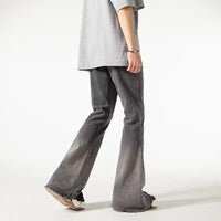 2000S Vintage Grey Baggy Flared Jeans — vista posteriore