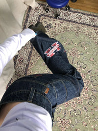 22 Tour Team Graphic Cargo Boot Cut Jeans — vista laterale