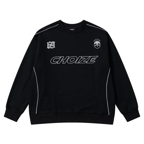 Y2K 3M Reflective Print Long Sleeve Top