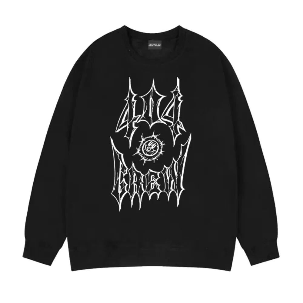 404 Crew Print Hoodie — vista laterale