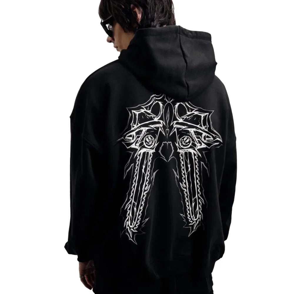 404 Crew Print Hoodie — vista completa