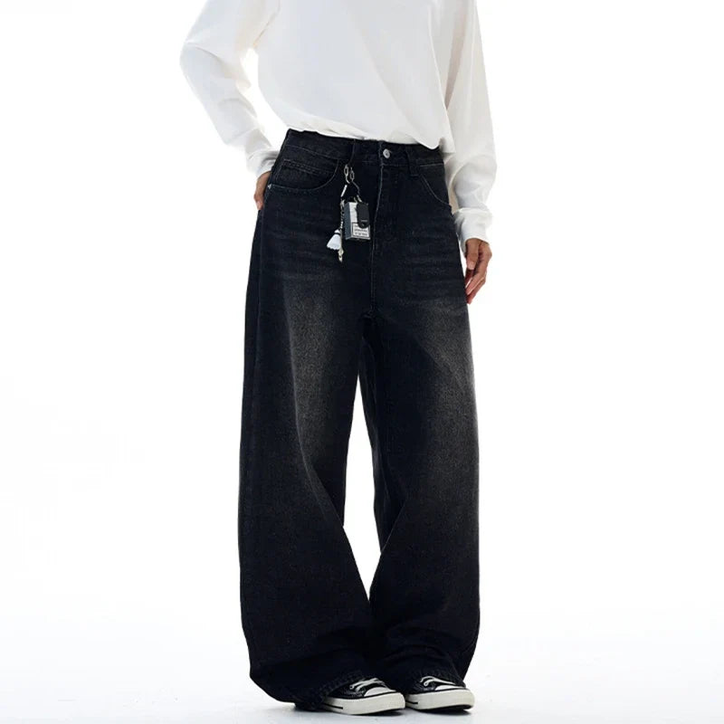 77 Star Patchwork Embroidered Baggy Jeans — dettaglio del tessuto