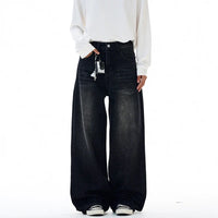 77 Star Patchwork Embroidered Baggy Jeans — vista frontale