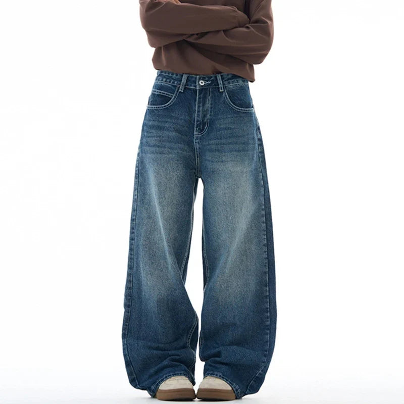 77 Star Patchwork Embroidered Baggy Jeans — vista posteriore