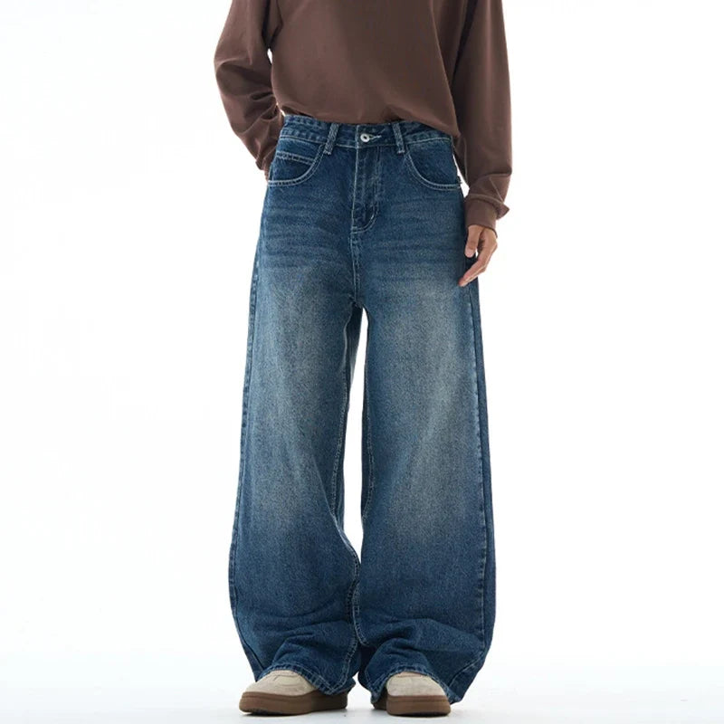 77 Star Patchwork Embroidered Baggy Jeans — vista laterale
