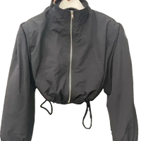 90s Style Vintage Cropped Windbreaker Jacket — dettaglio